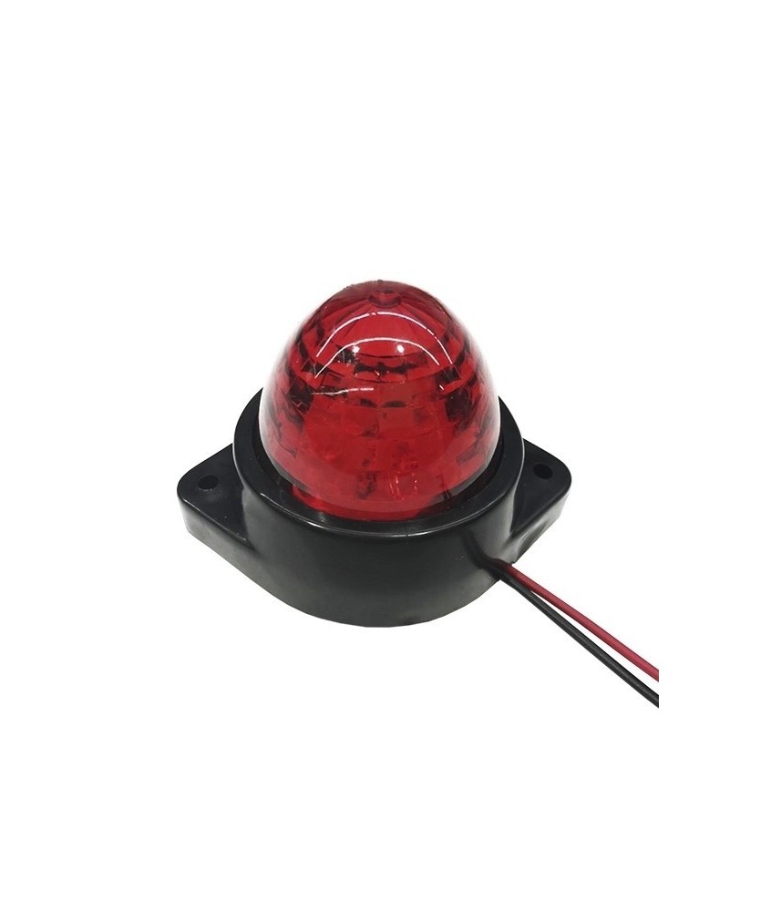 GloboStar® 115405 Πλευρικά Φώτα Όγκου Φορτηγών BULLET LED 6 SMD DC 24V Αδιάβροχο IP66 Κόκκινο